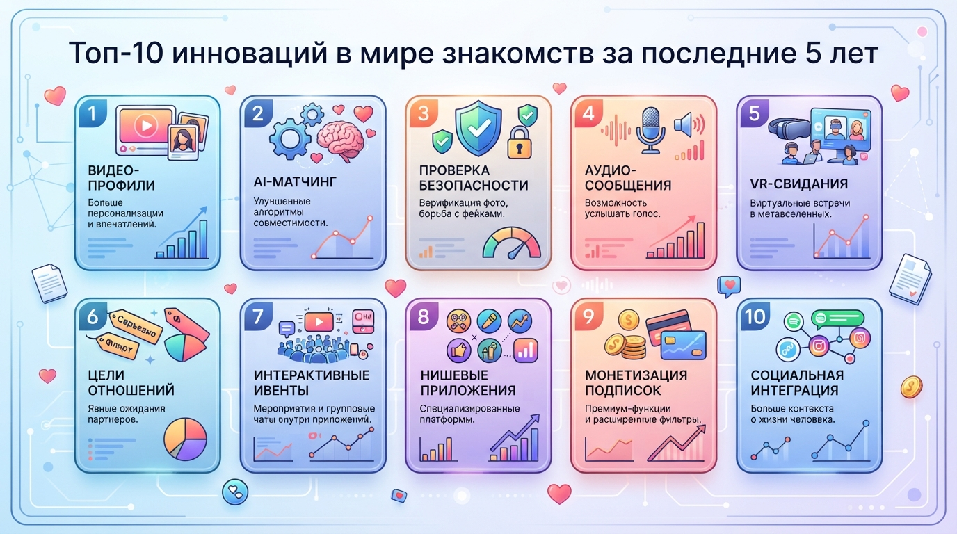 Топ-10 инноваций в мире знакомств за последние 5 лет