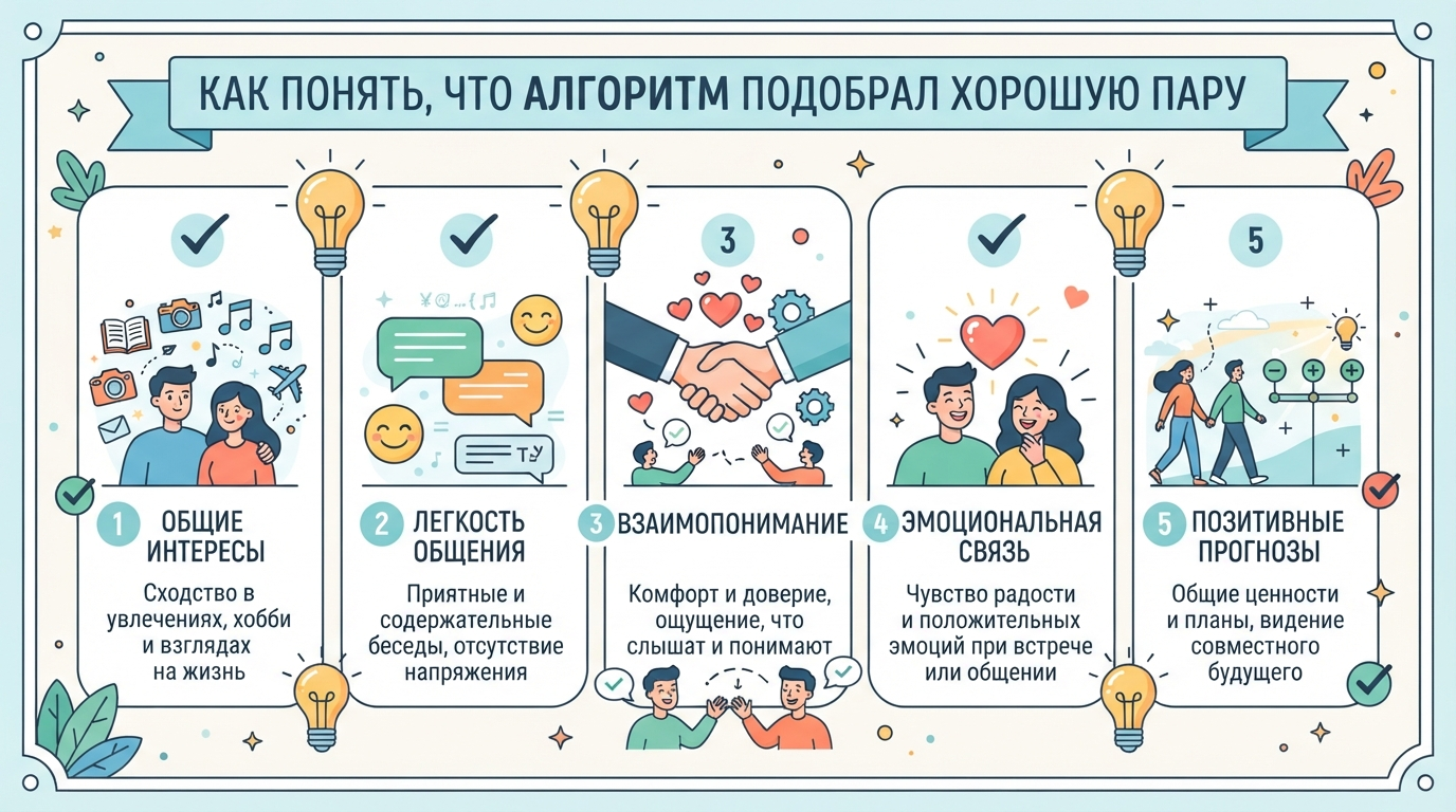 Как понять, что алгоритм подобрал вам хорошую пару