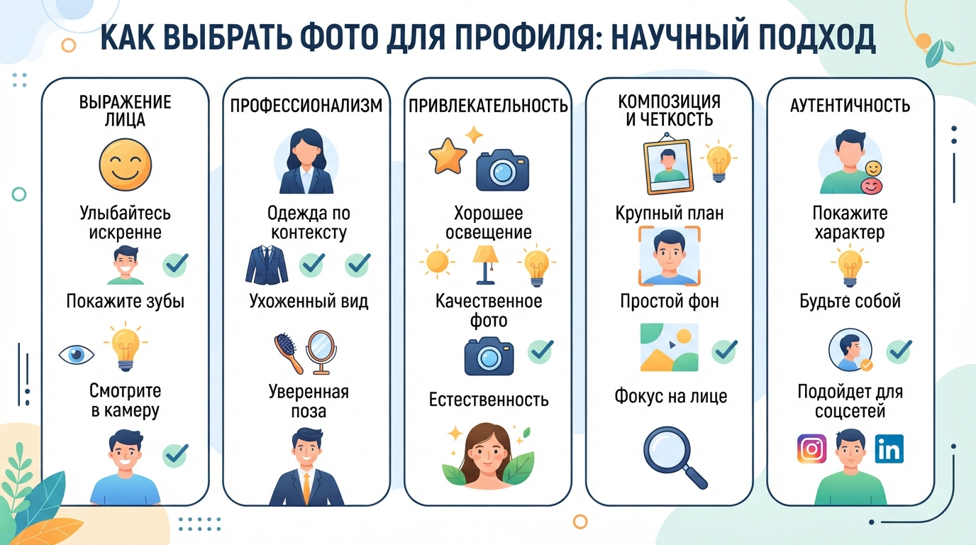 Как выбрать фото для профиля: научный подход