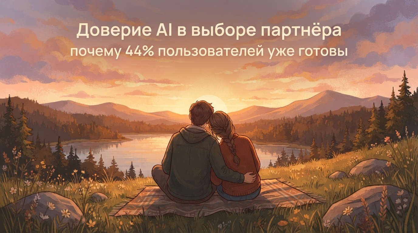 Доверие AI в выборе партнёра: почему 44% пользователей уже готовы