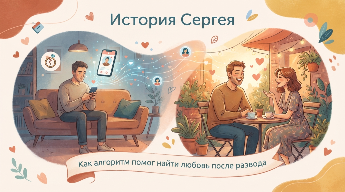 История Сергея: как алгоритм помог найти любовь после развода
