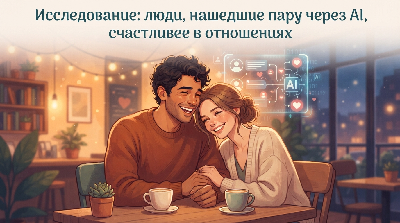 Исследование: люди, нашедшие пару через AI, счастливее в отношениях