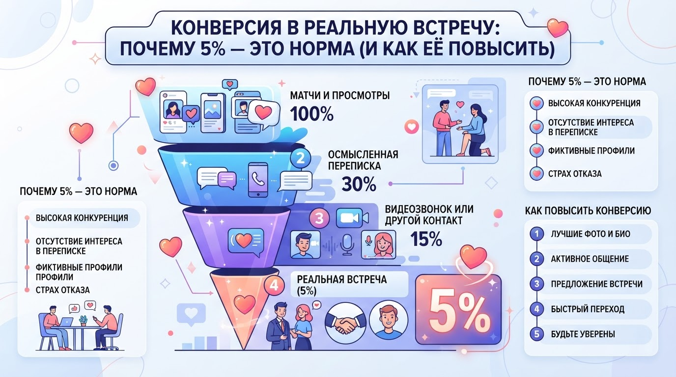 Конверсия в реальную встречу: почему 5% — это норма (и как её повысить)