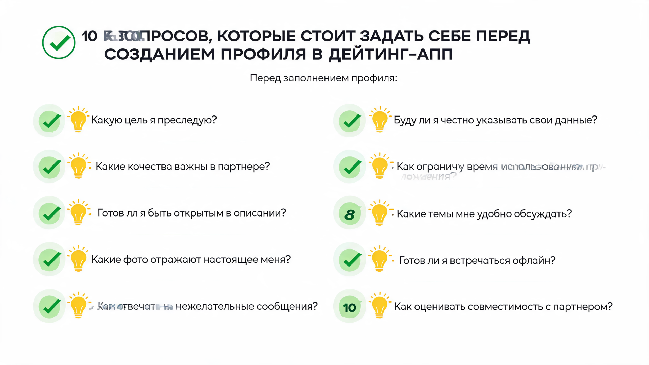 10 вопросов, которые стоит задать себе перед созданием профиля в dating app
